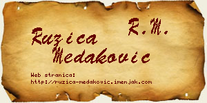 Ružica Medaković vizit kartica